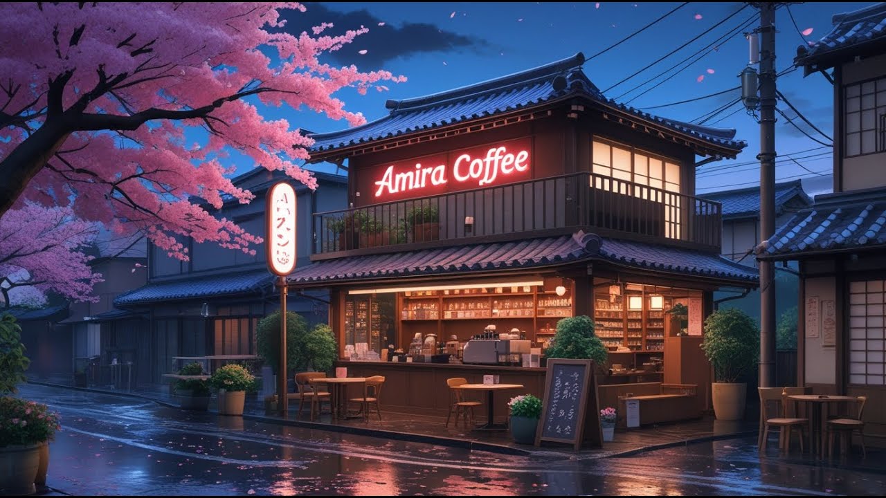 80s Retro Tokyo Coffee & Lofi Beats ☕ Rainy Night Walk Through Shibuya's Neon Alleys