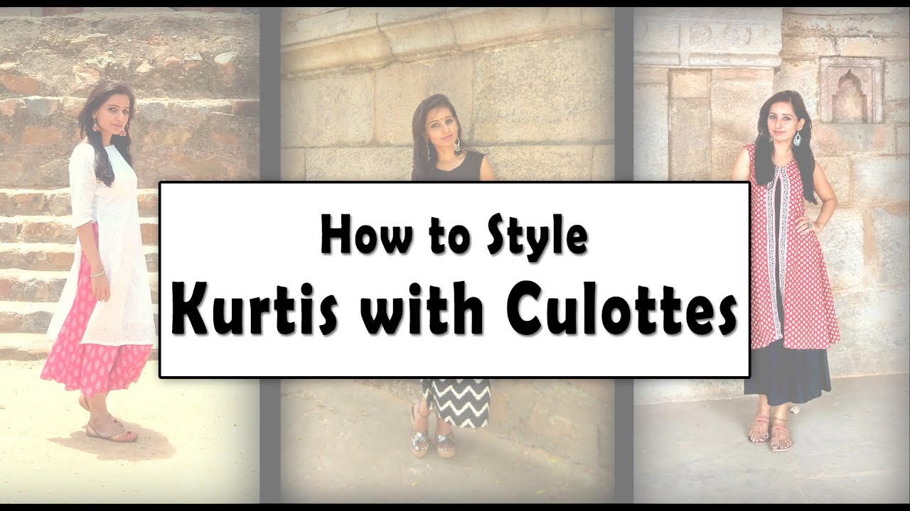 How to style Culottes with Kurtis | Indian Ethnic Wear Lookbook | ft. Mukta