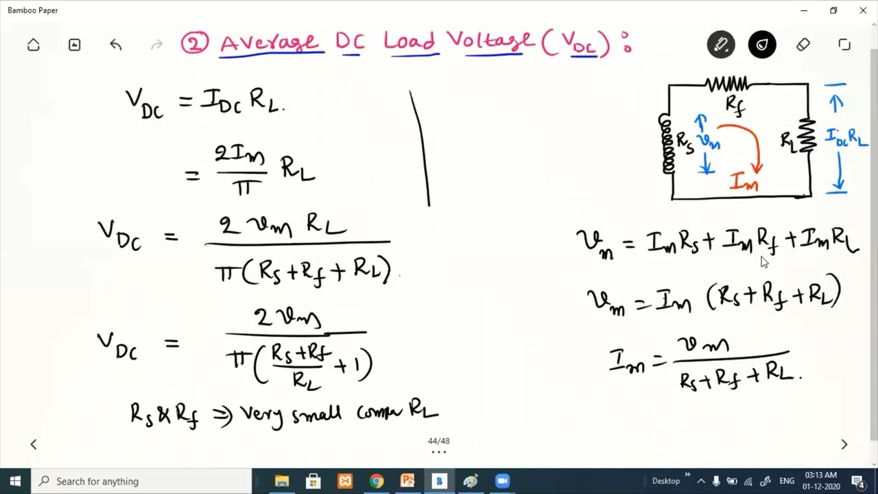 Center Tapped Full Wave Rectifier Characteristics1 IDC,VDC and Irms
