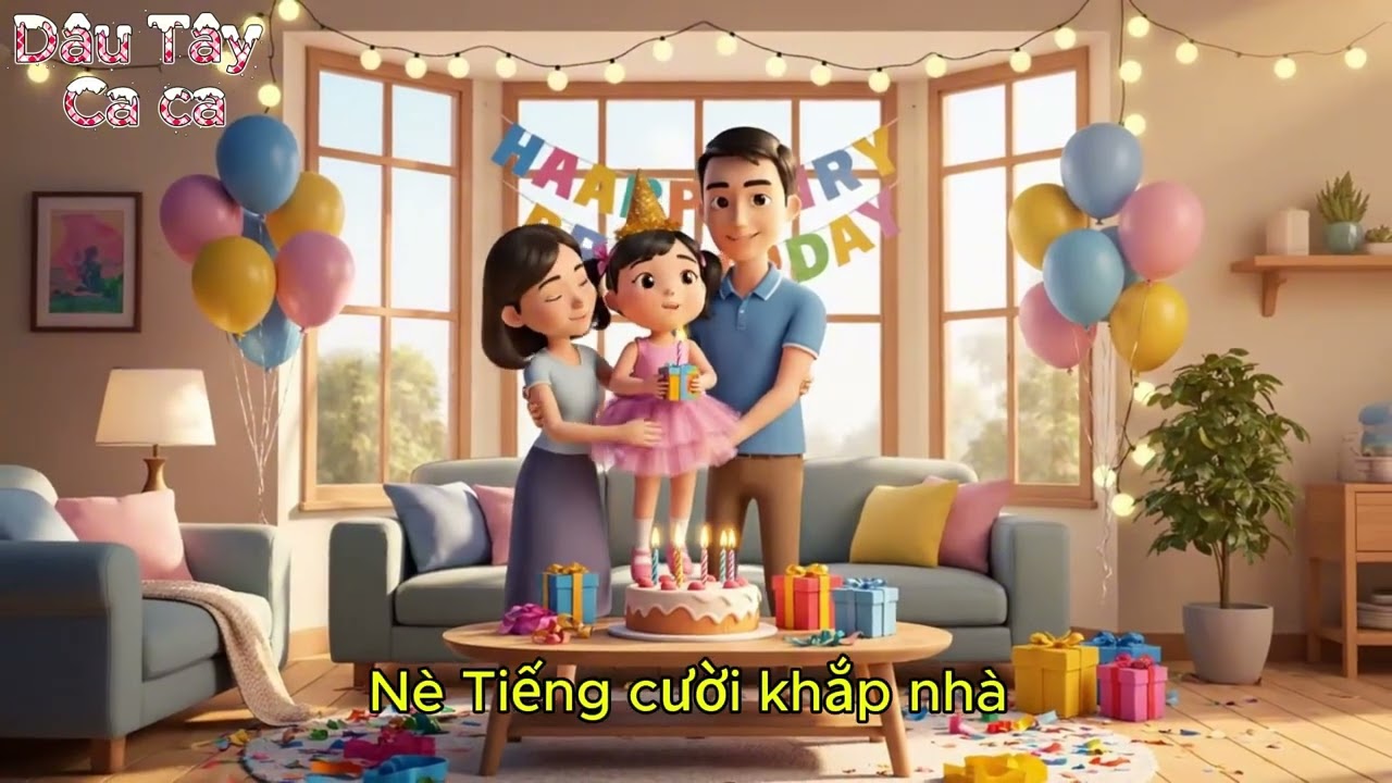 🎂 Sinh Nhật Ơi, Ở Lại Nhé - Nhạc Thiếu Nhi 4K Vui Nhộn Cùng Dâu Tây