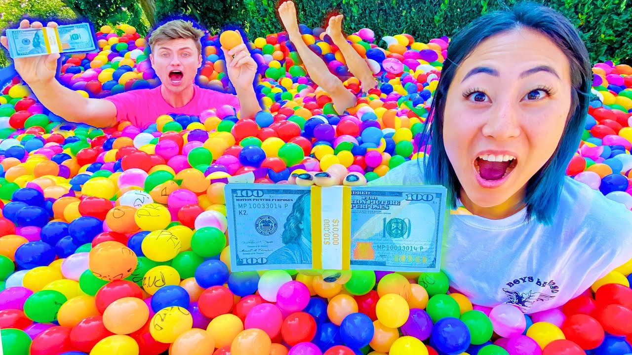 EXTREME $10,000 DOLLAR BALL PIT POOL CHALLENGE!!
