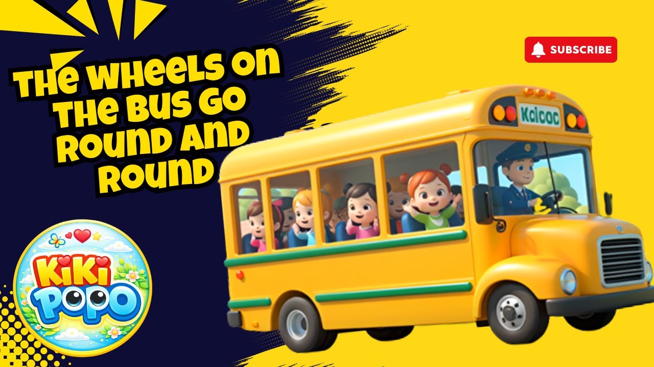 The Wheels on the Bus Lyrics | Gentle Bus Song for Toddlers & Preschool Kids