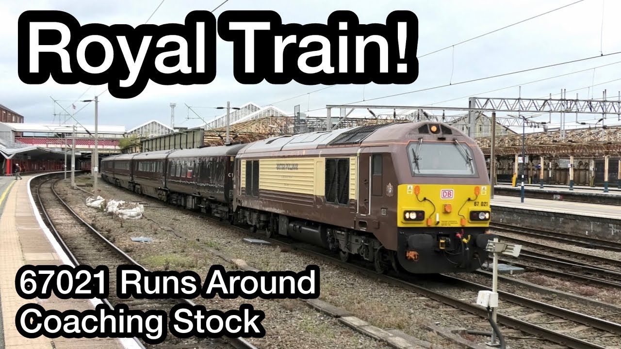 67021 Runs Around the ROYAL TRAIN at Crewe!