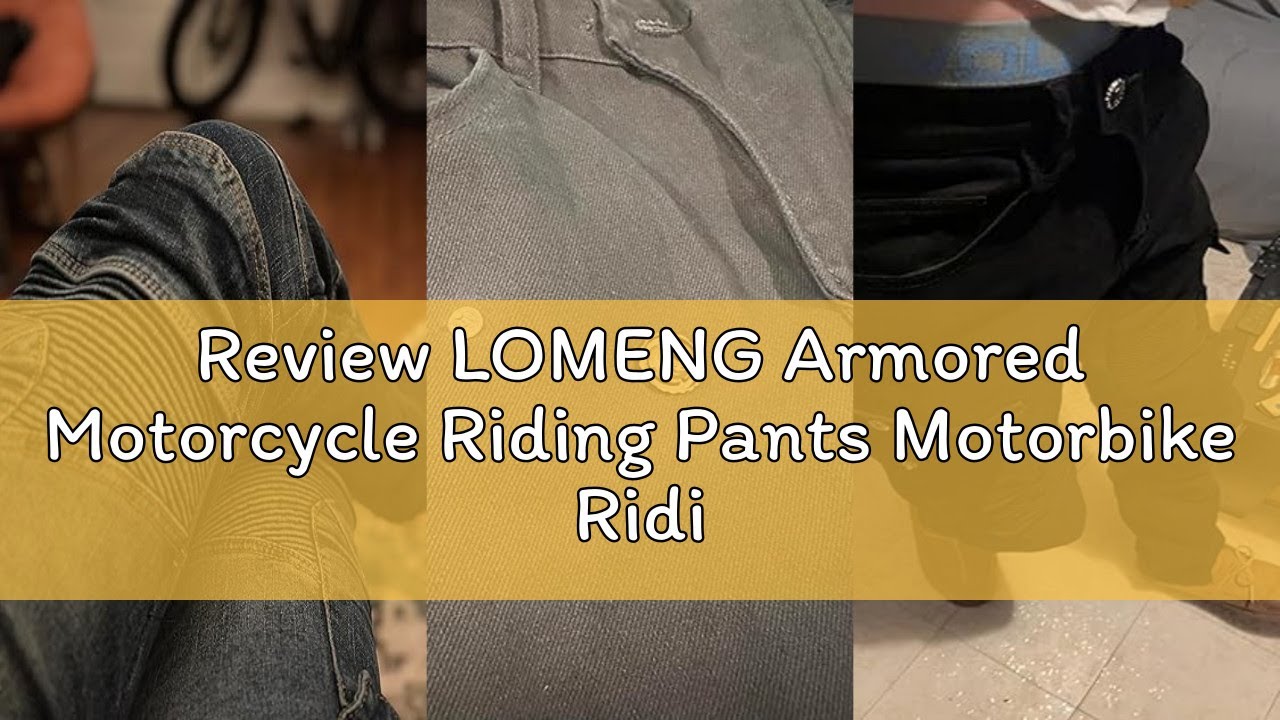 Review LOMENG Armored Motorcycle Riding Pants Motorbike Riding Denim Jeans Dual Sport Versatile Stre