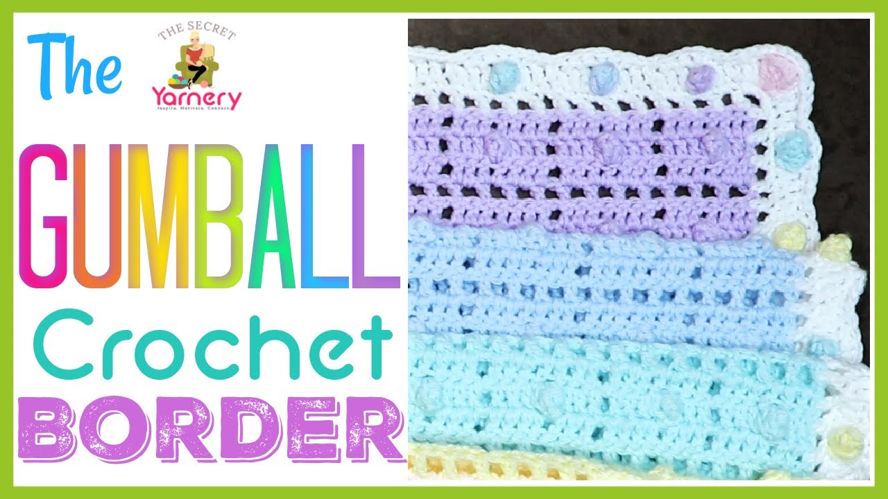 Lay Flat Gumdrop Border 🍬 Easy Crochet Pattern 🍭 Step By Step Tutorial