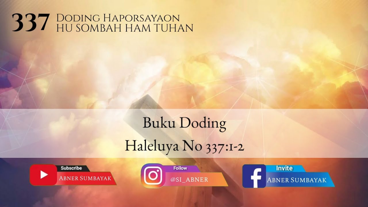 Buku Doding Haleluya No 337:1-2 | Husombah Ham Tuhan | Panduan Bernyanyi