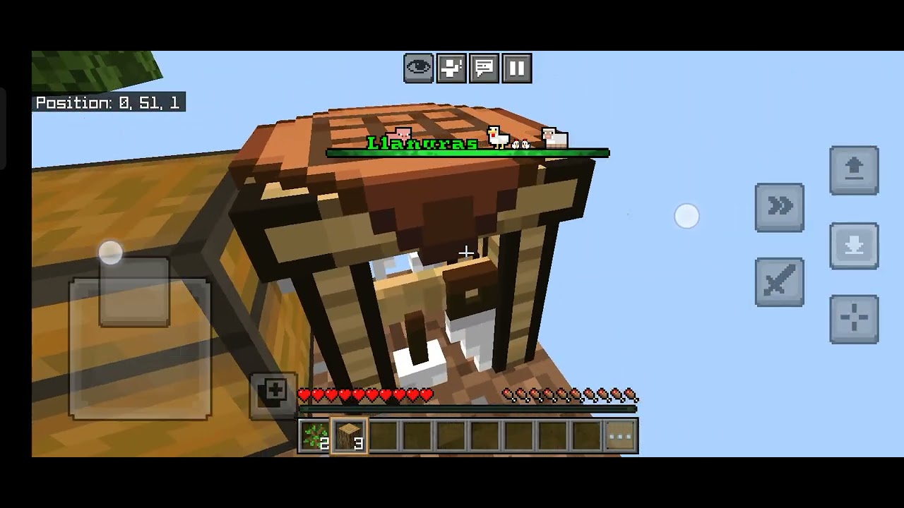 One block playing the Minecraft