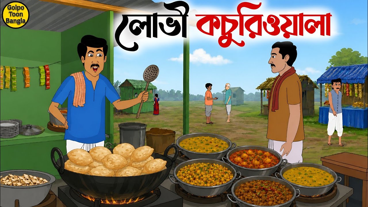 লোভী কচুরিওয়ালা | Bengali Animated Story | Family Drama | Village Life Story | @Golpo-z7j