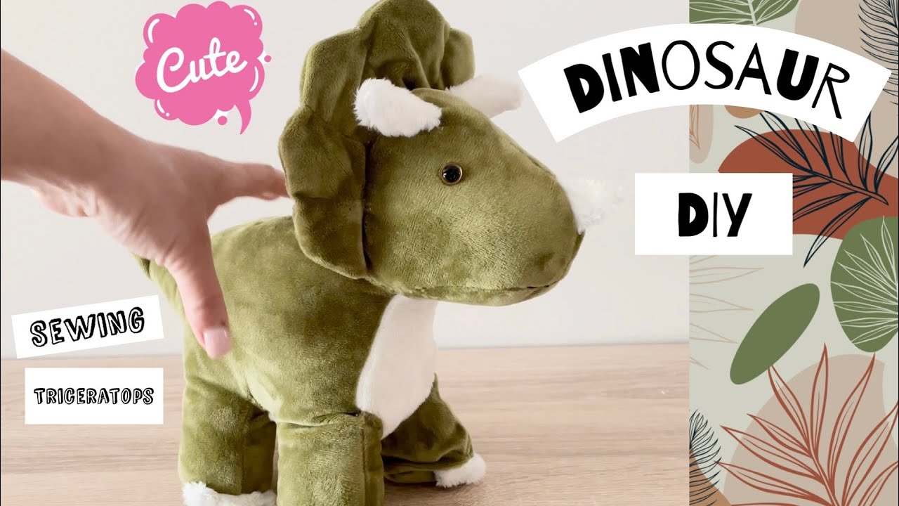Dinosaur DIY Triceratops Sewing Tutorial | Easy| Step-by-step| Patterns available !