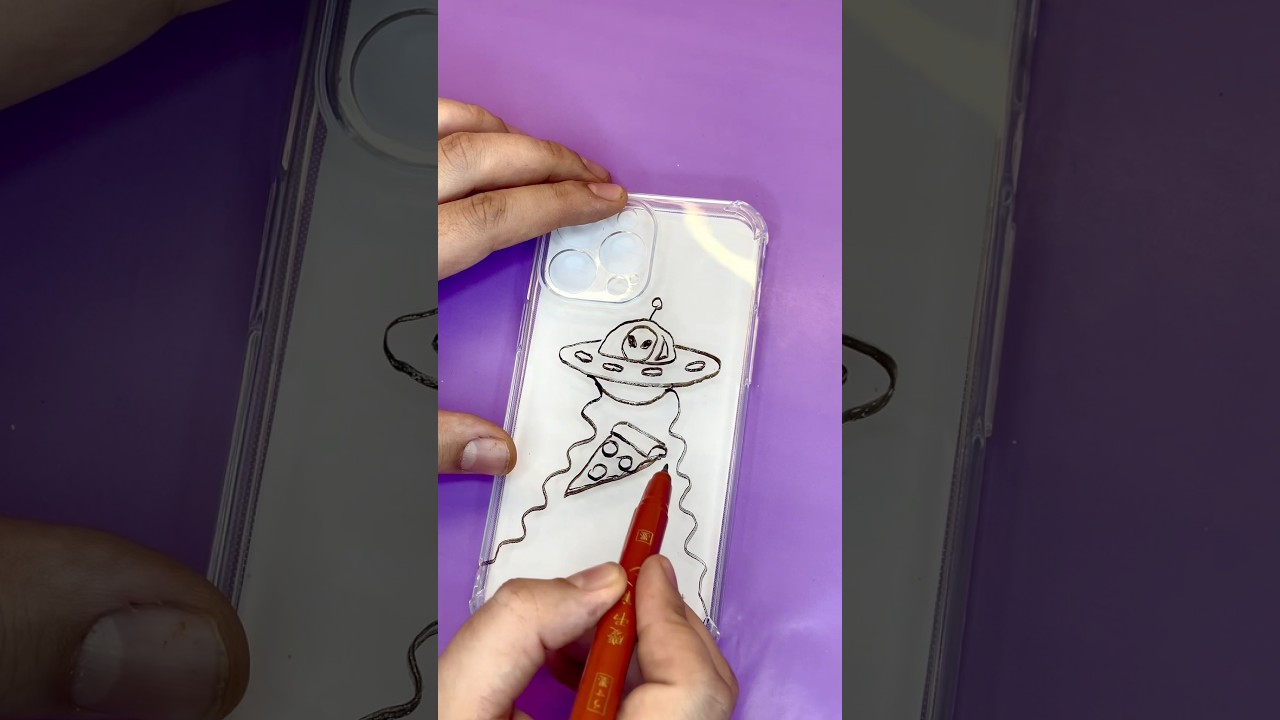 Alien UFO Pizza Abduction DIY on Iphone Case 👽🛸🍕
