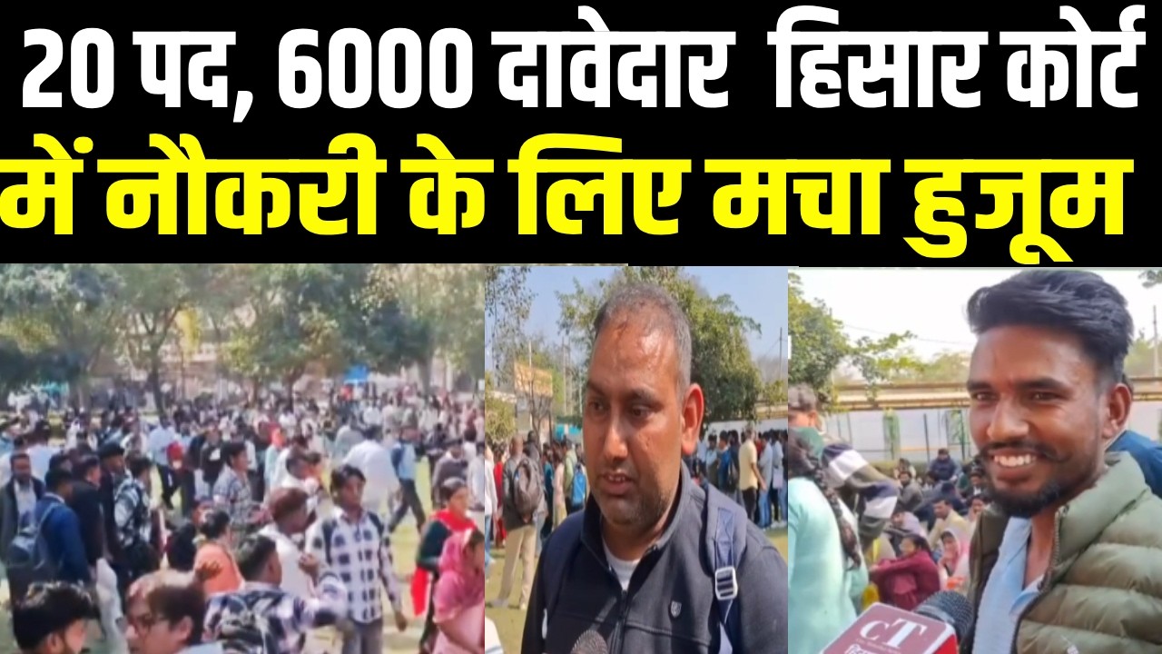 Haryana News : आठवीं पास योग्यता, फिर भी ग्रेजुएट कतार में—हिसार कोर्ट इंटरव्यू में उमड़ी भीड़ |