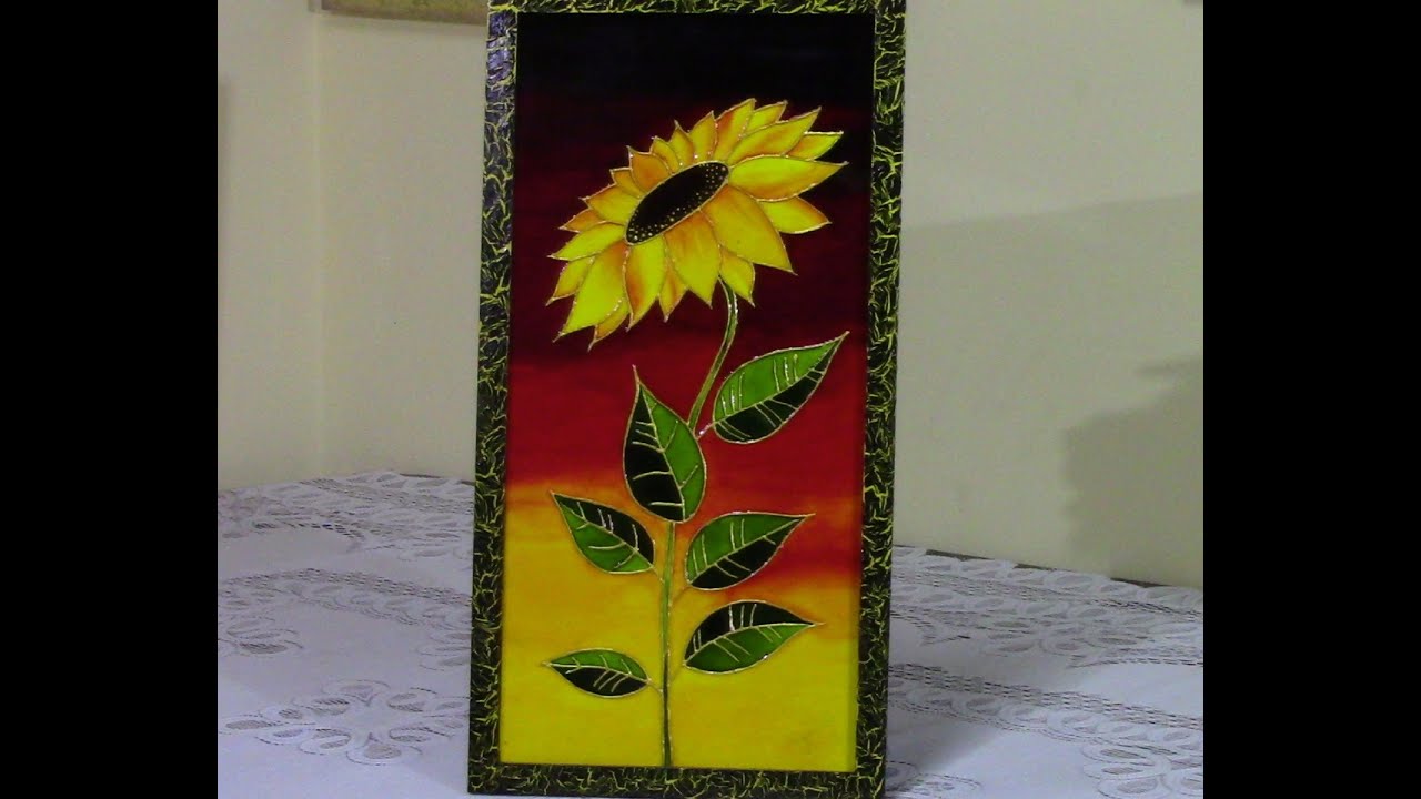 COMO HACER UN CUADRO DE GIRASOL CON TÉCNICA VITRAL - DE TODO EN TU HOGAR - SABIDURÍA COMPARTIDA