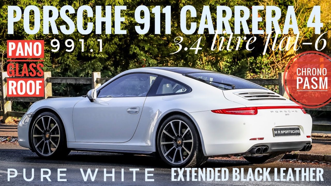 Porsche 911 Carrera 4 991 1 PDK Coupe Panoramic Sunroof White Widebody for Sale UK Specialist