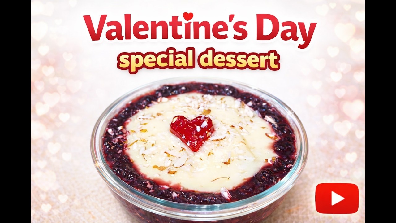 Valentinesday Special #dessert | Custard Dessert #recipe | Simple #Love themed Sweet #valentinesday