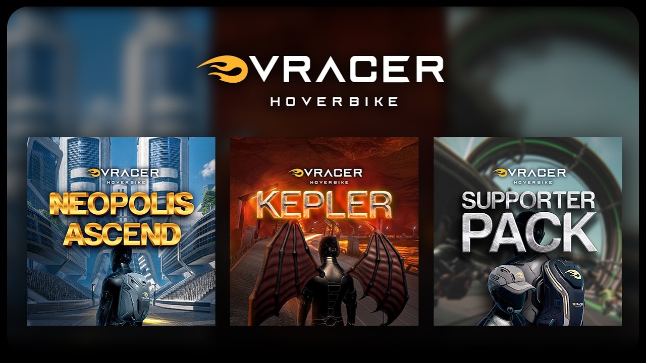 VRacer Hoverbike - Neopolis Ascend & Kepler DLC Announcement | PS VR2 + Meta Quest + SteamVR