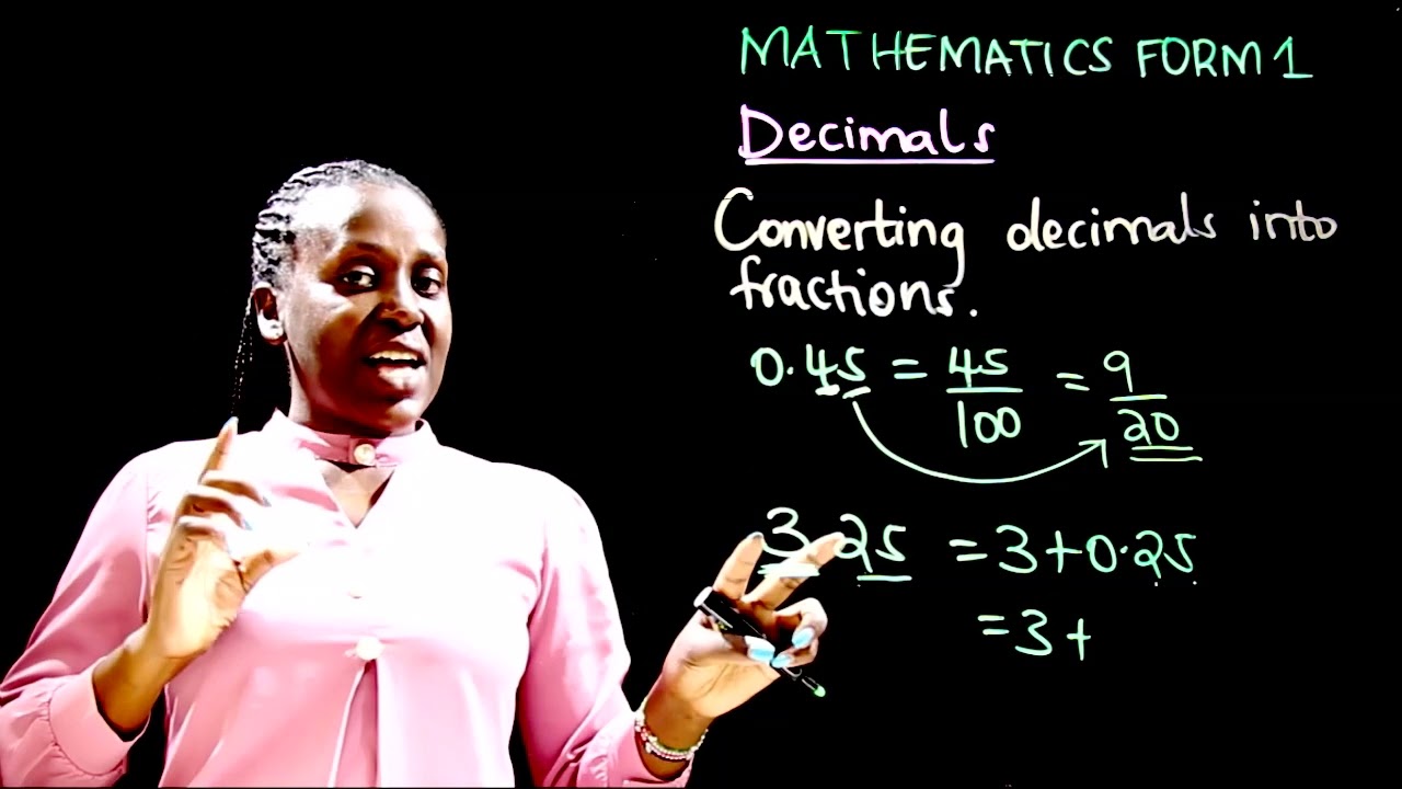 Form 1 Math Teacher Agnes Mugo - Decimals
