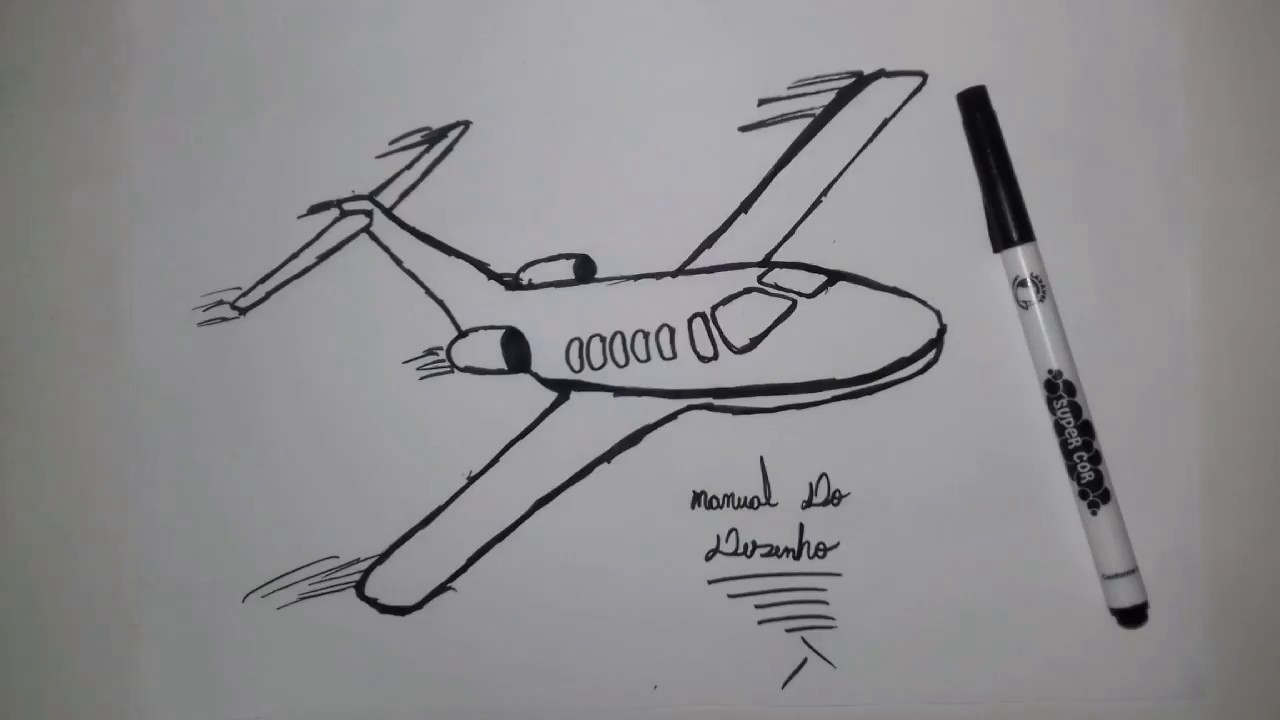 Como desenhar um avião