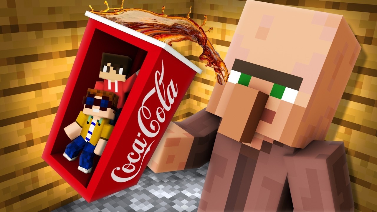 HEIMLICH IN COLA DOSE VERSTECKEN um VILLAGER ZU PRANKEN! (MINECRAFT)