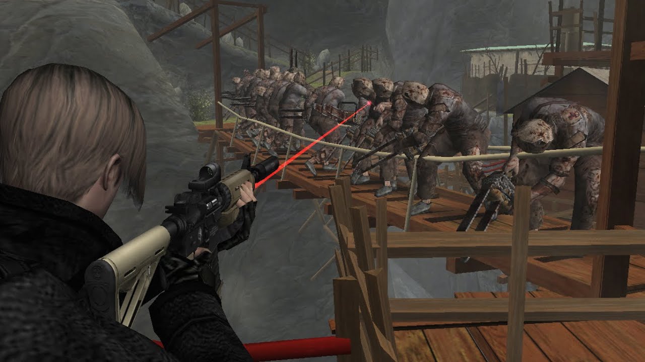 THIS GIANT CHAINSAW WANT TO K1SS ME !   Resident Evil 4 Mod Mega Impossible + New Texture Map