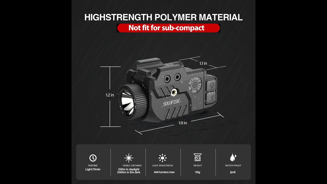 In-Depth Review: Solofish 800LM Tactical Light & Green Laser Combo