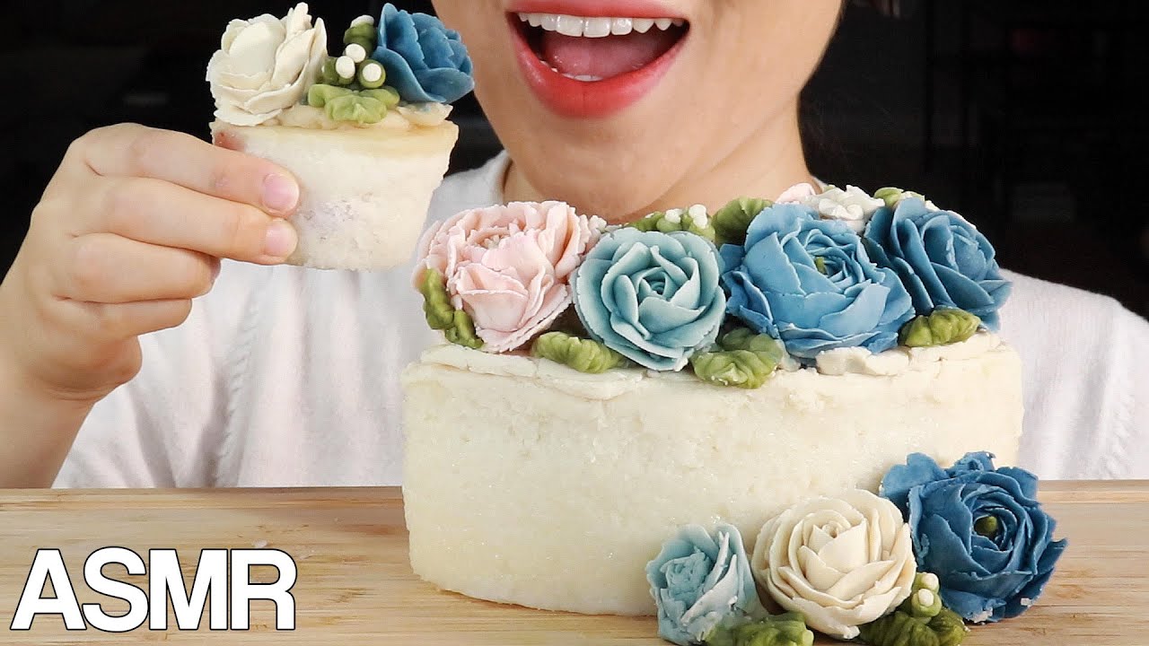 ASMR RICE CAKE(TTEOK) CAKE&CUPCAKE EATING SOUNDS MUKBANG
