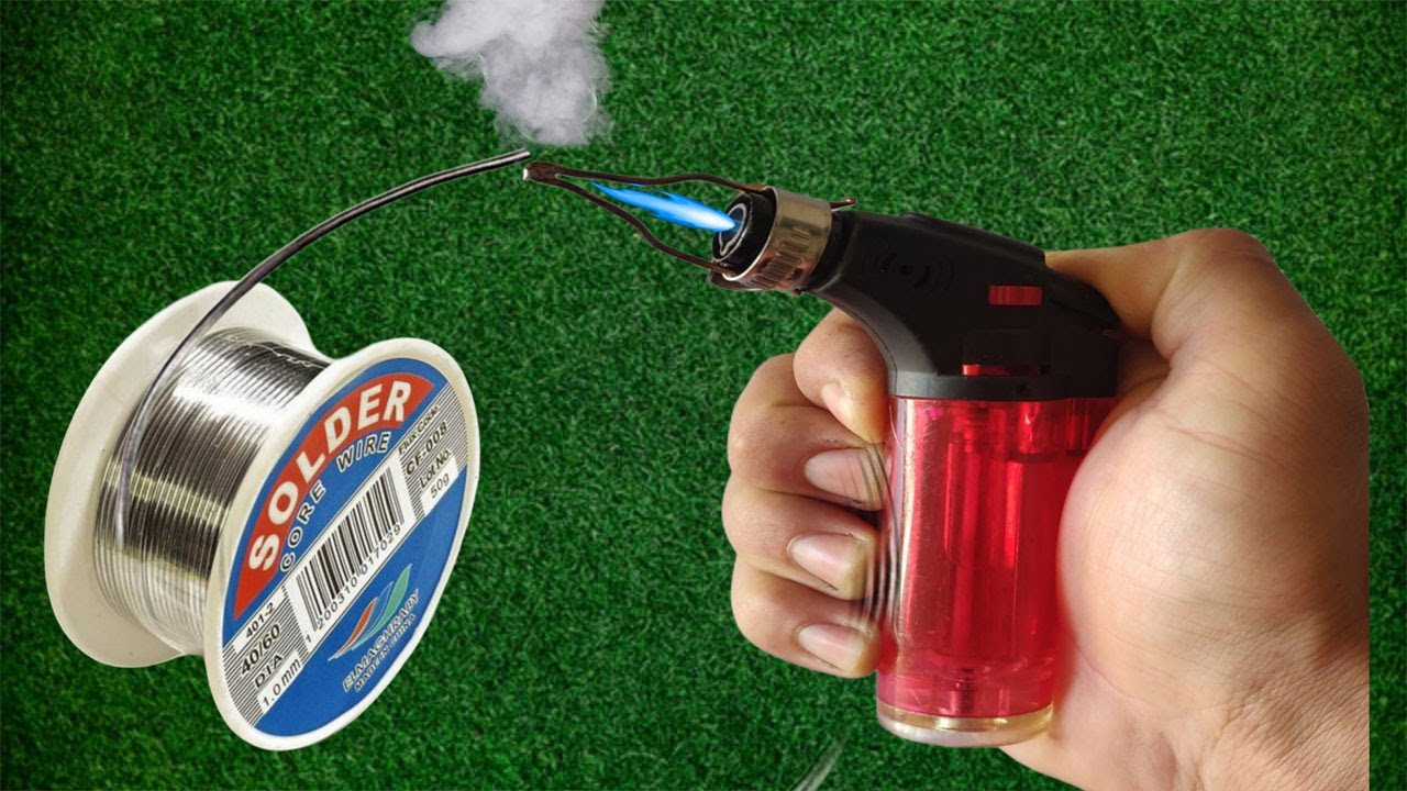 كيفية صنع آلة لحام (Soldering Tool) من ولاعة مسدس (Torch Lighter) ✅