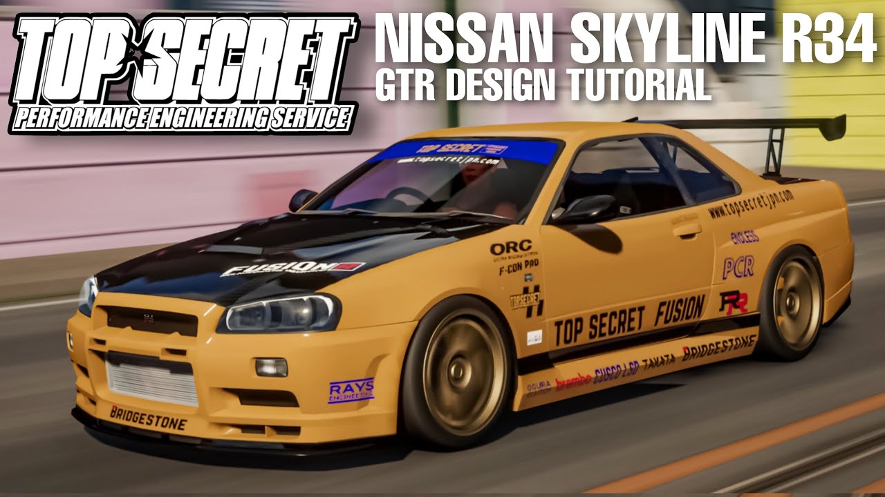 Building A Top Secret Nissan Skyline R34 GTR Design Tutorial | Car Parking Multiplayer 2