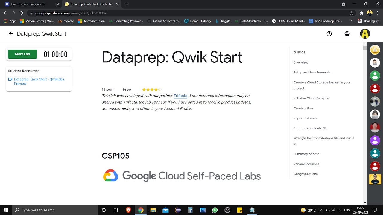 Dataprep: Qwik Start [GSP105] | Qwiklabs | Google Cloud Platform