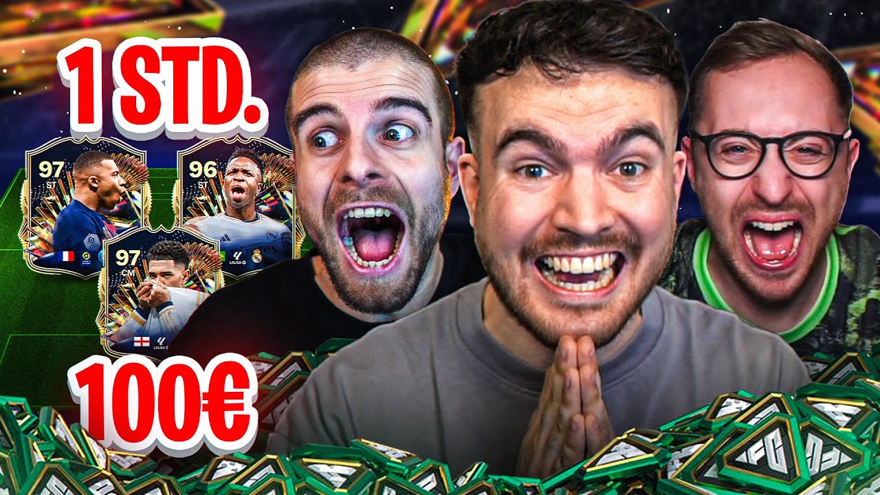 WELTREKORD im 3er BATTLE! NEUER ACCOUNT! WER erreicht MEHR in 1 STUNDE mit 100€ in EA FC 24 🔥🤯