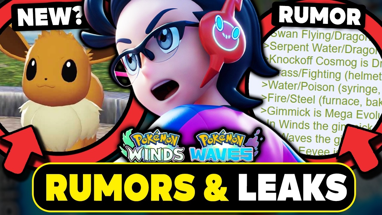 NOWOŚCI ZE ŚWIATA POKEMON&Oacute;W! NOWE PLOTKI Z WINDS & WAVES! Latająca Eeveelucja, sztuczki i wiele w...