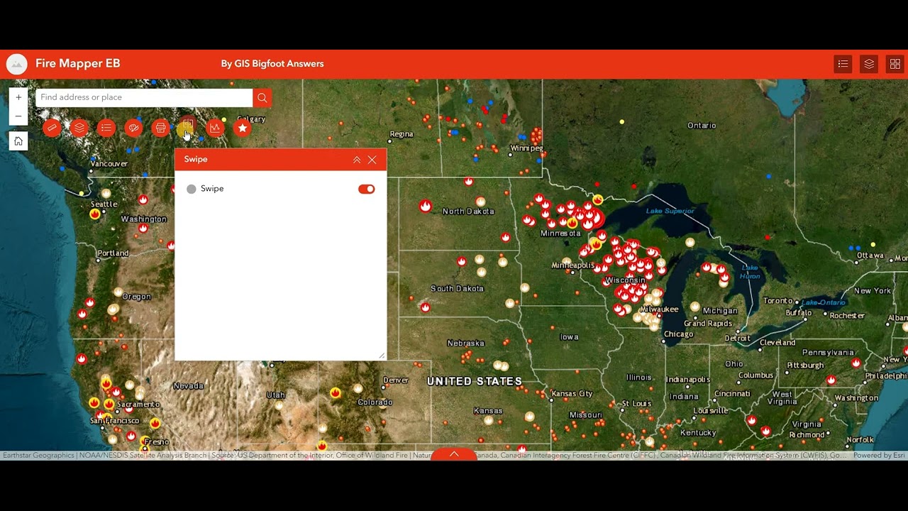 Experience Builder Swipe Tool Setup AGOL