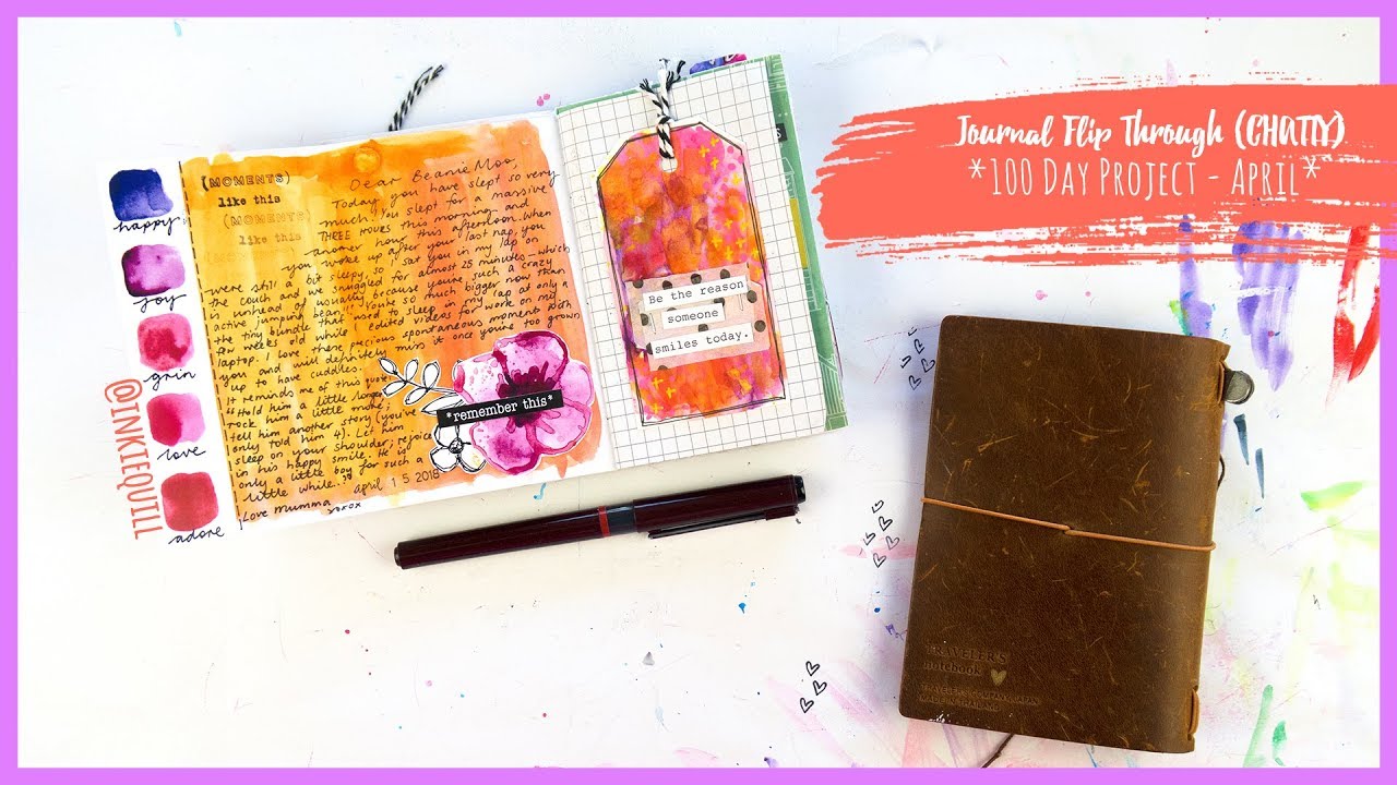 *JOURNAL FLIP* 100 Day Project April CHATTY + + + INKIE QUILL