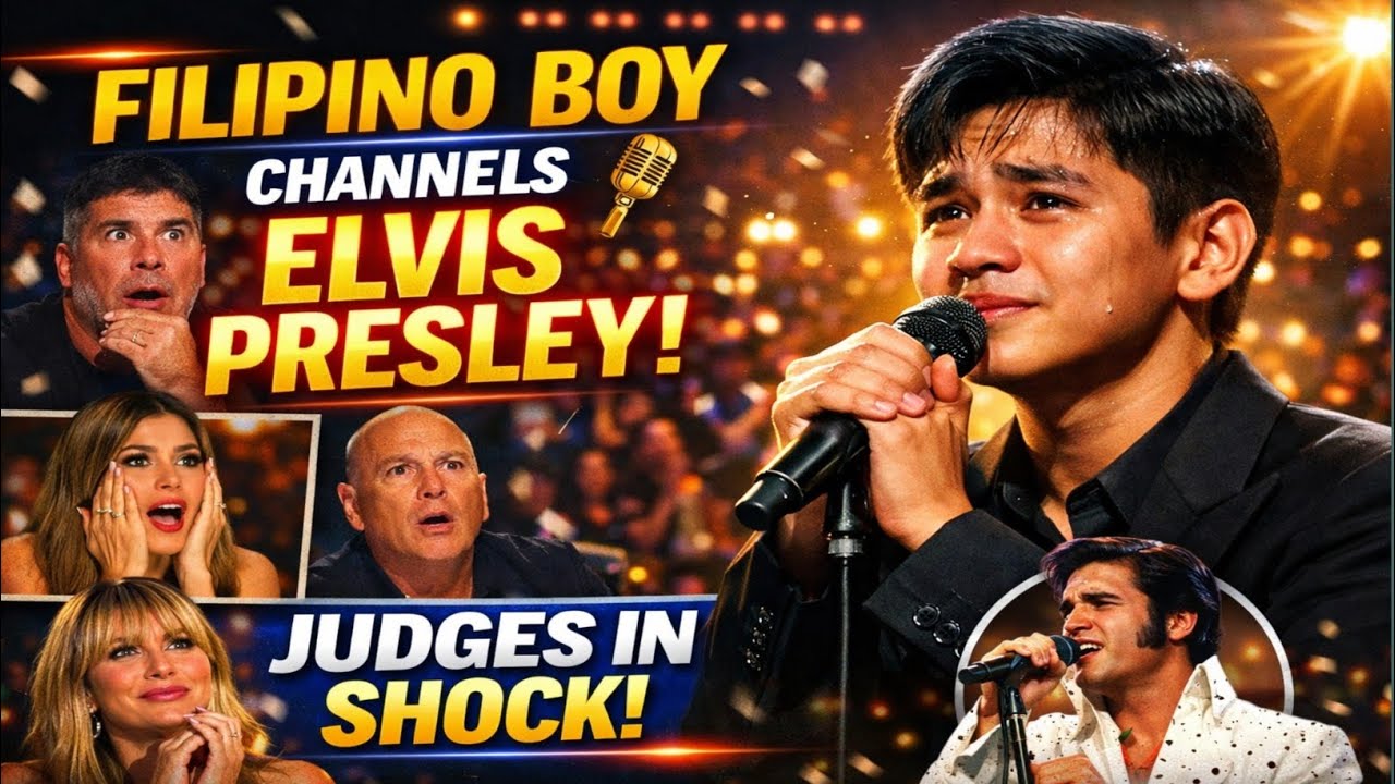 AGT Judges Frozen in Shock When Filipino Boy Channels Elvis Presley 🎤