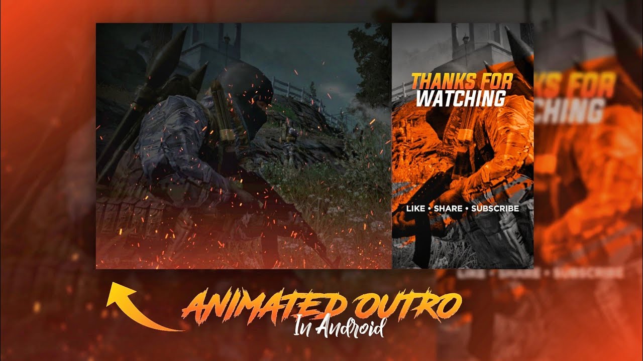 Make Animated Outro On Android ll Ps Touch + Kinemaster Tutorial ll Mrgraphiz