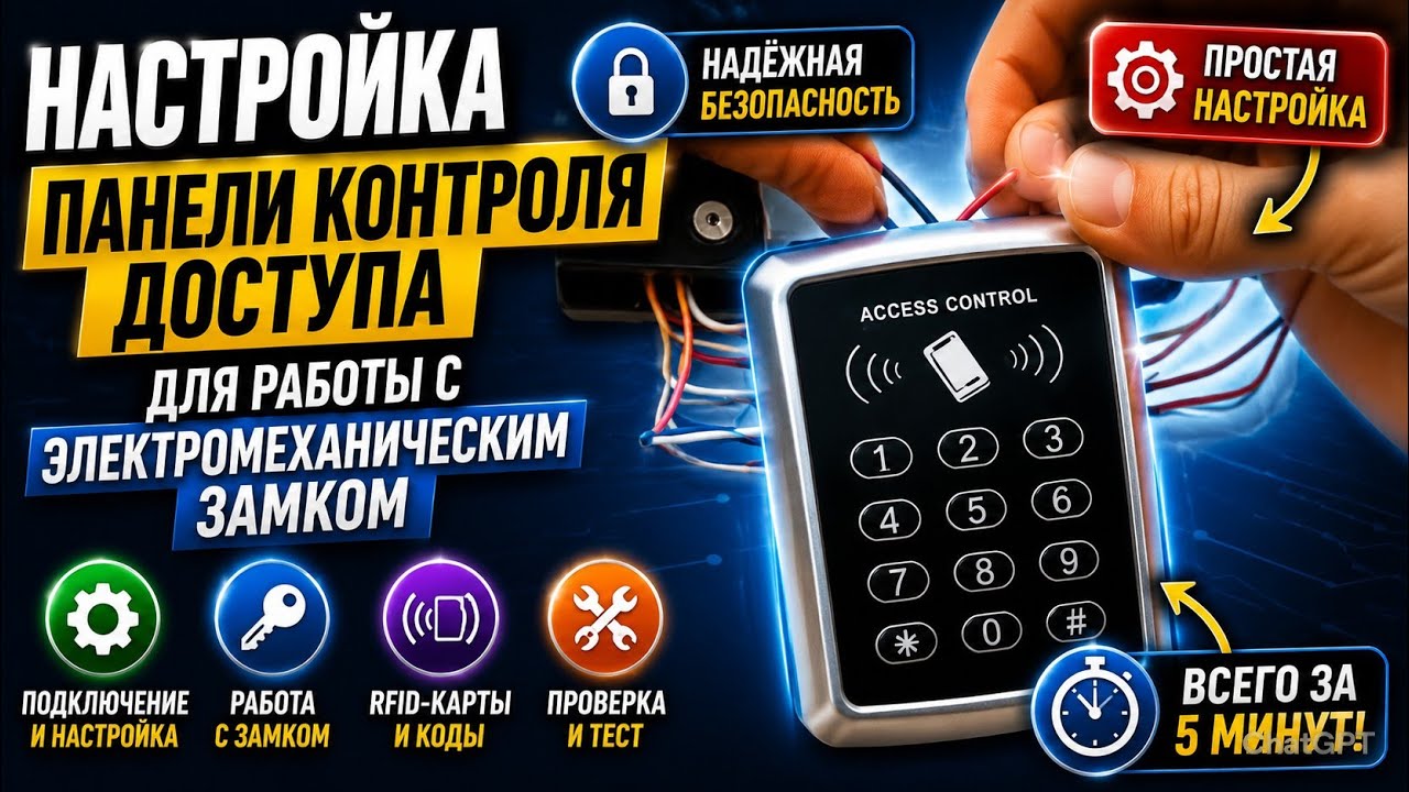 Настройка Панели контроля доступа для работы с электромеханическим замком