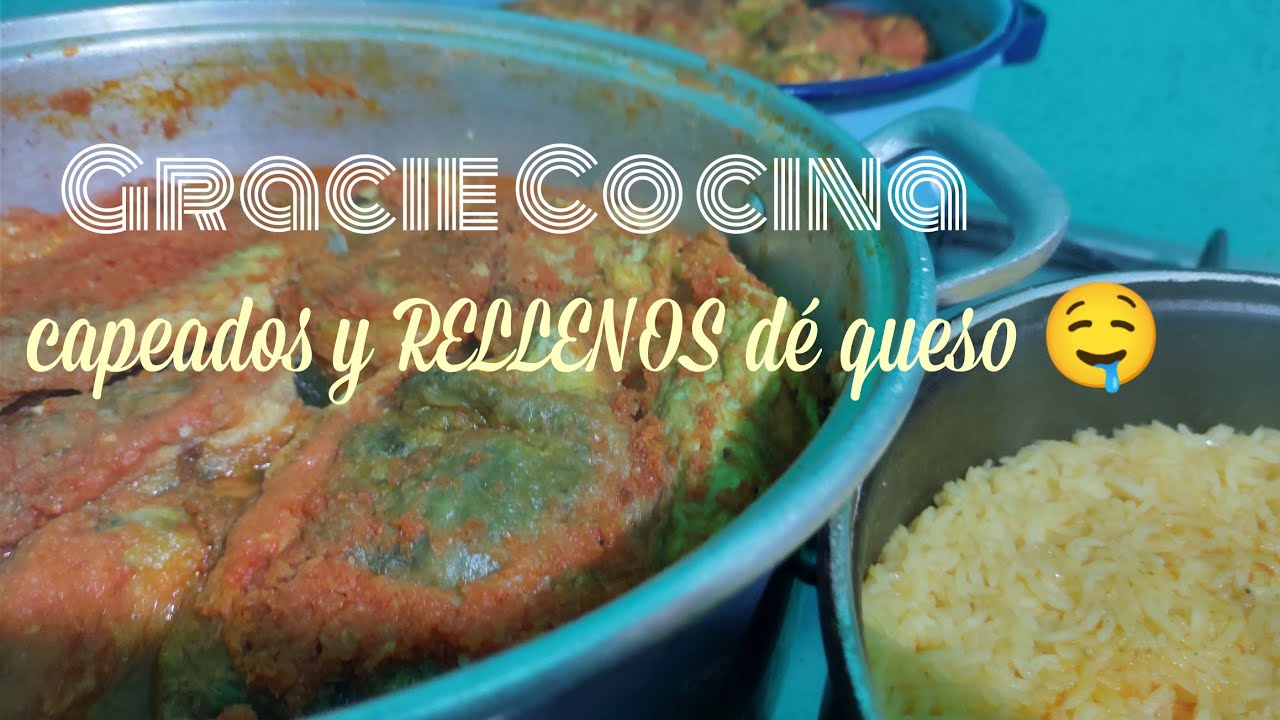 POBLANOS Y CALABACITAS RELLENOS DE QUESO 🤤