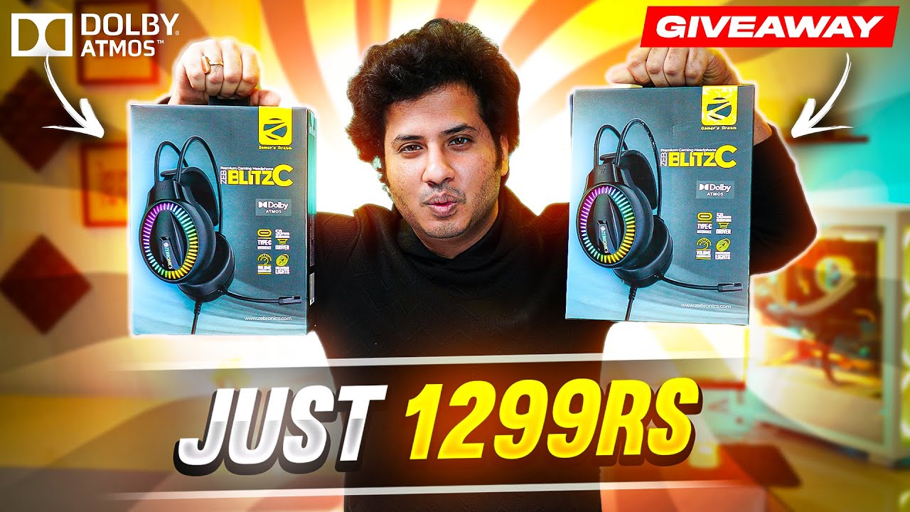Best Budget Gaming Headphones under 1500 😨 Zebronics Zeb Blitz C Gaming Headphones with Dolby Atmos