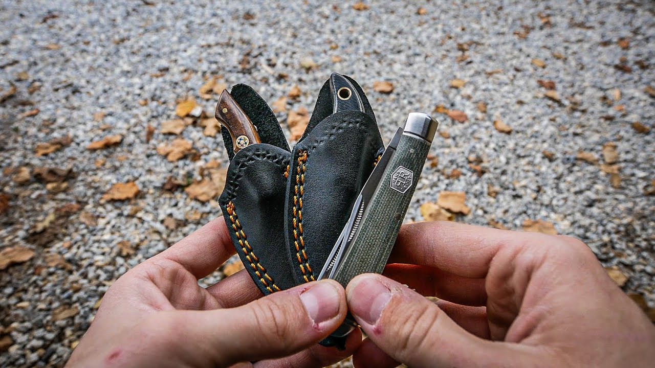 Traditional Knives and Handmade Fixed Blades! Rough Rider in Green Canvas Micarta Review!