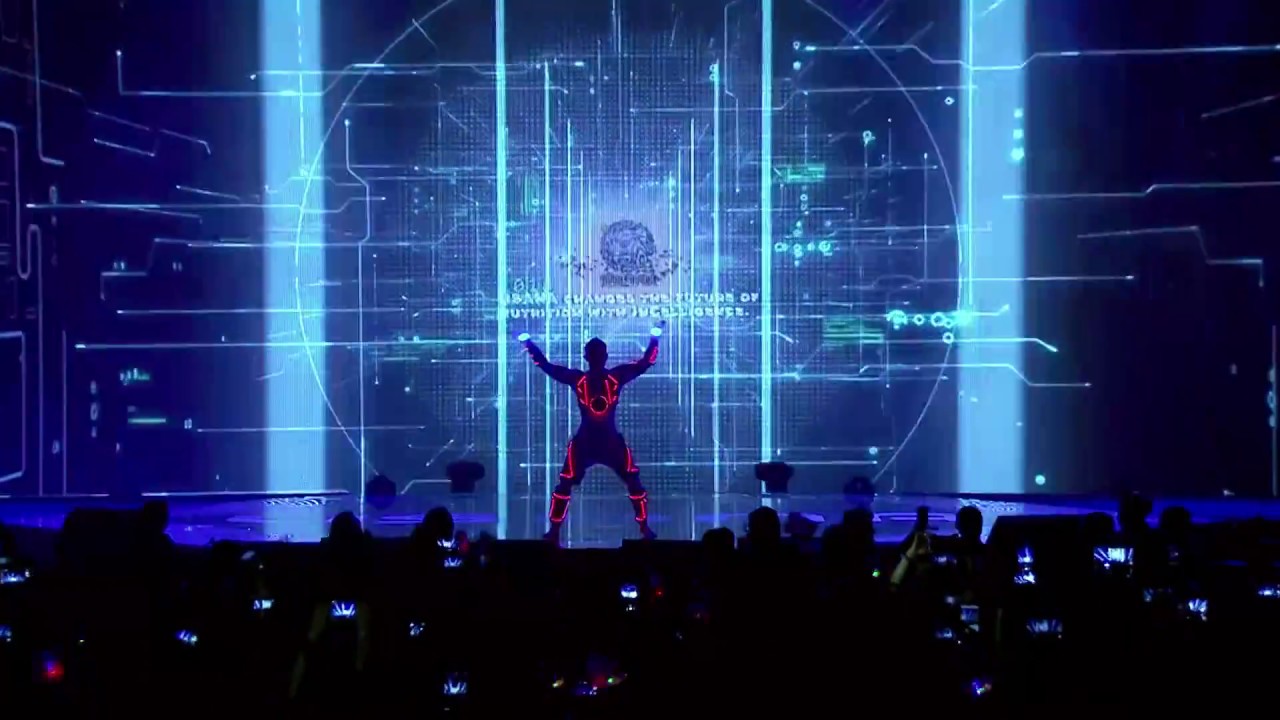 Futuristic-themed Opening Performance with Projection Dance, LED Dance, and Aerial!