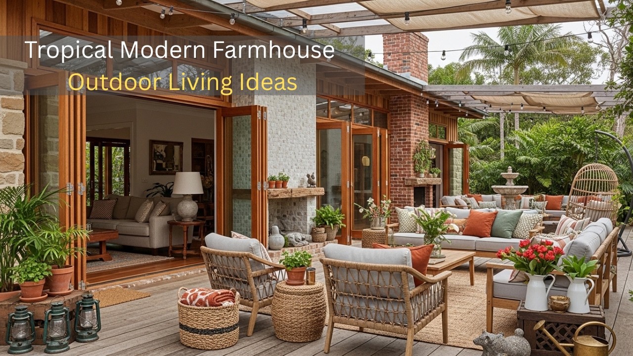 Tropical Modern Farmhouse Outdoor Living: Stunning Patio & Backyard Ideas 2026