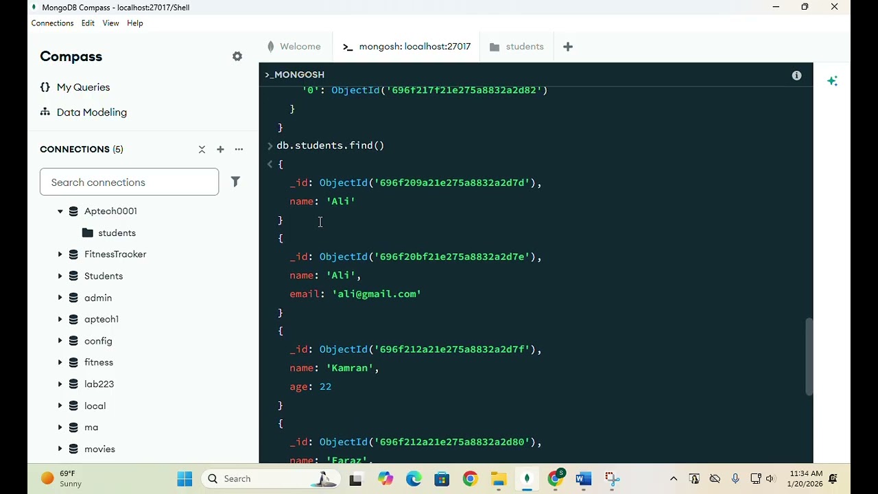 PR2-202401C MongoDb Insert Find And Delete