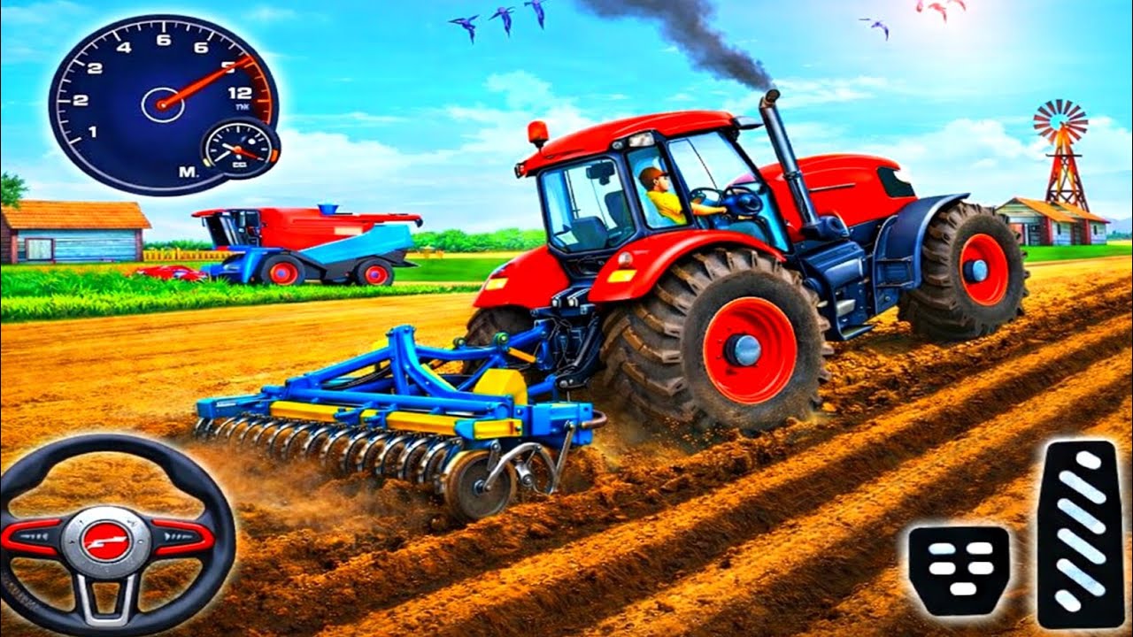 Modern Tractor Farming Driving Simulator 3D | New Tractor Games | Android Gameplay