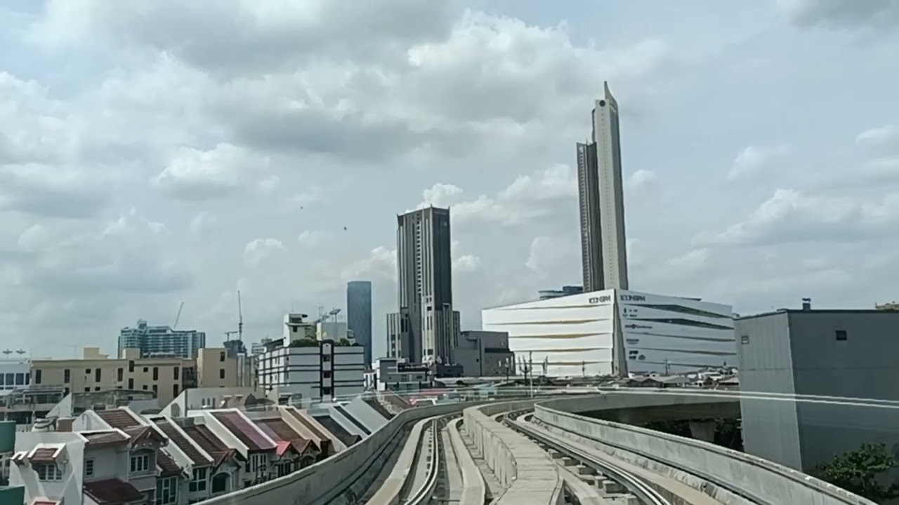 Riding BTS from Charoen Nakhon Station, Bangkok   Thailand