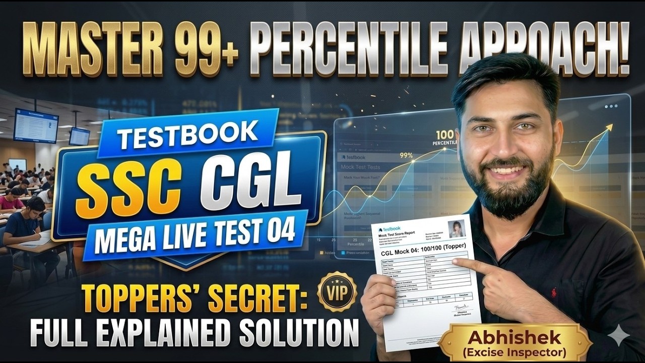 Testbook Mega Live Mock Test 04 | SSC CGL 2026 Tier-1 | Maths Analysis &  Solution