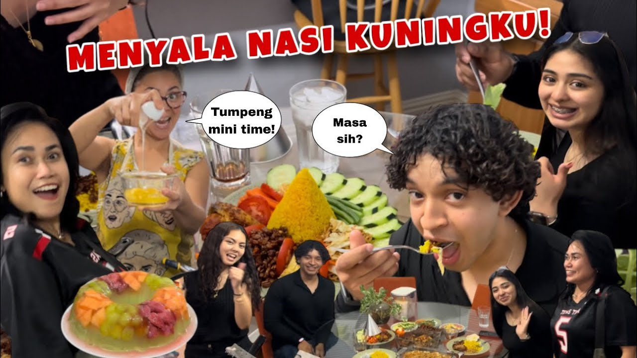 REAKSI ORANG AMERIKA COBAIN NASI TUMPENG MINI MENYALA 