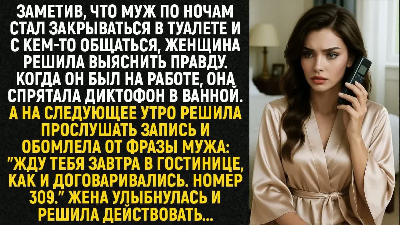 Заметив, что муж по ночам стал закрываться в туалете и с кем-то общаться, женщина решила выяснить...