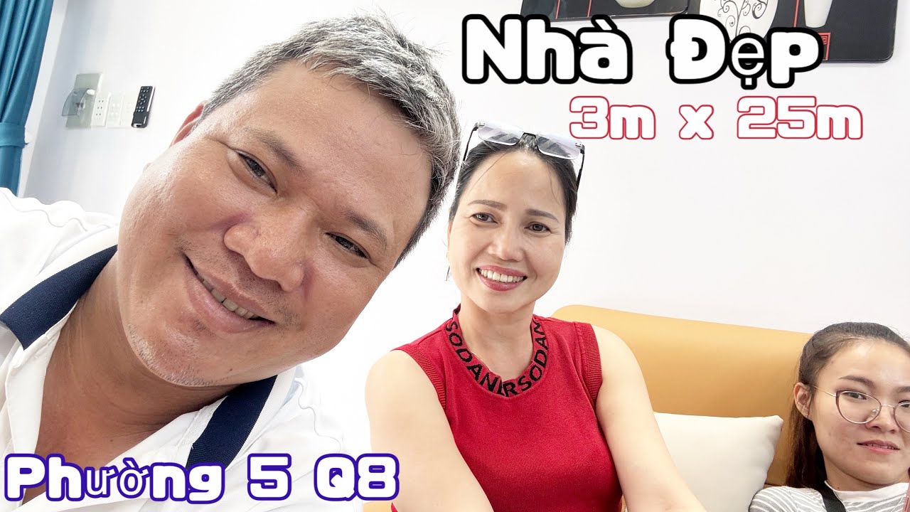 Nhà Đẹp Quân 8☑️3mx25m 1 lâu sân thượng ☑️ ngay chợ Bụi Minh trực ☑️ hẻm rông ☑️sô hỗng riêng P5 