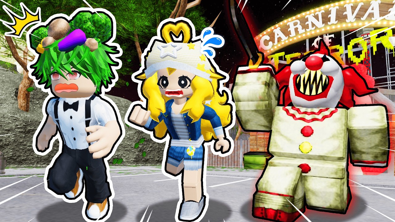 『ロブロックスで１番怖い』ホラー遊園地に行ってみた結果...？人喰いピエロから脱出しろ！🎡😨【ROBLOX・ろぶろっくす】よろずや🍭