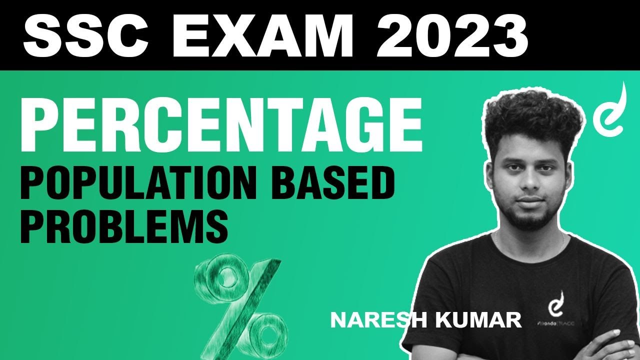 Population based problems in Percentage - Aptitude by Naresh Kumar | SSC Exams 2023 | Veranda Race
