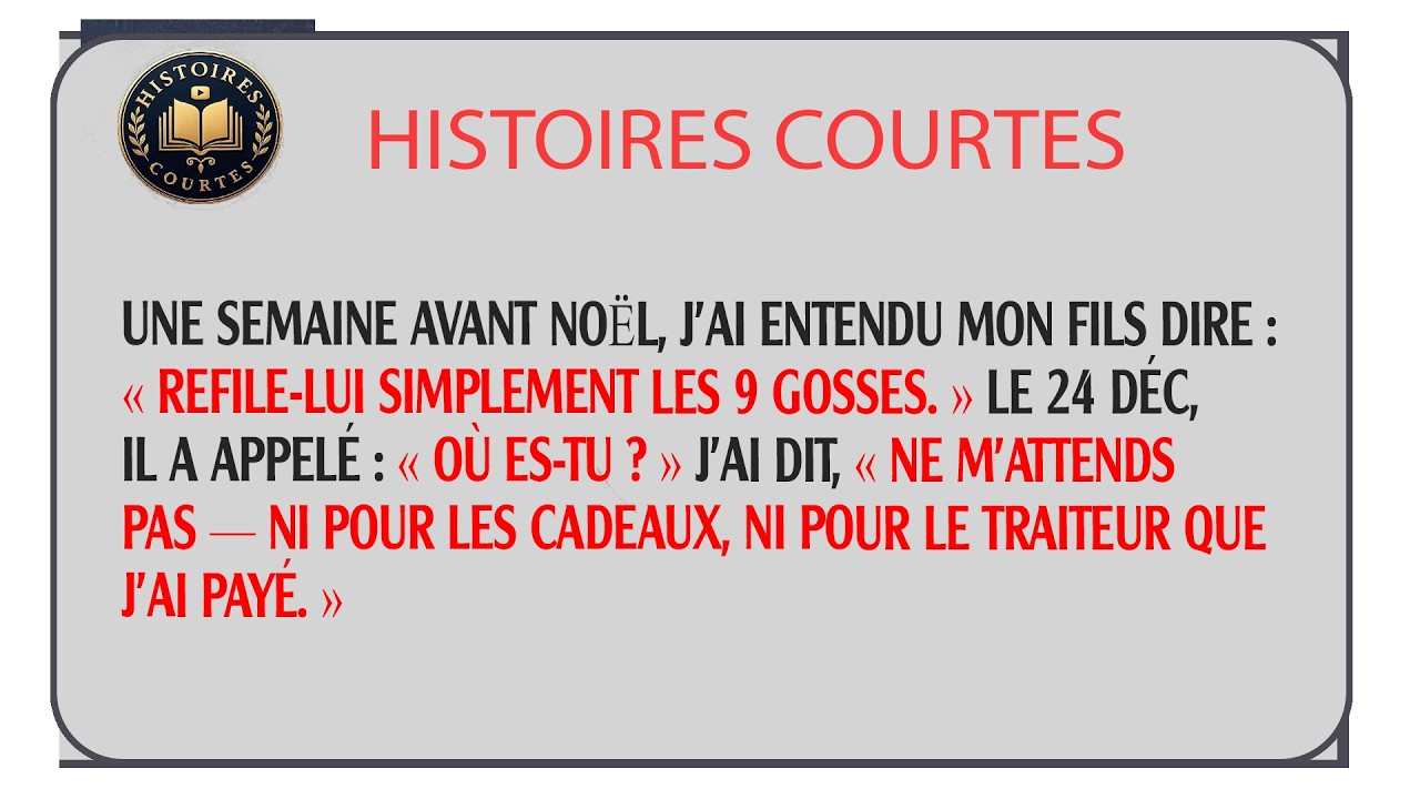 Traitée comme une servante par son fils, elle surprend leur secret et annule tout pour Noël !